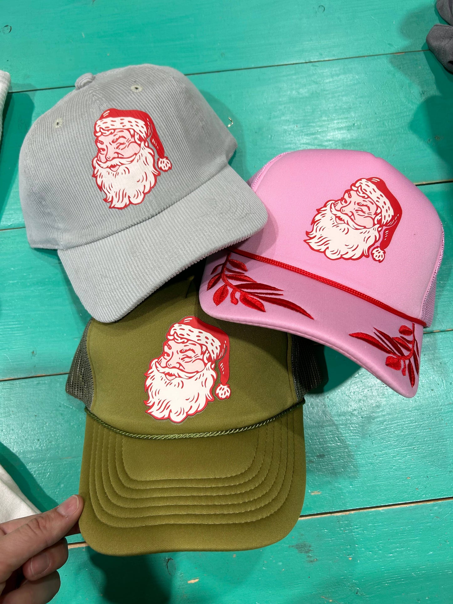 Retro Santa Trucker| Pink