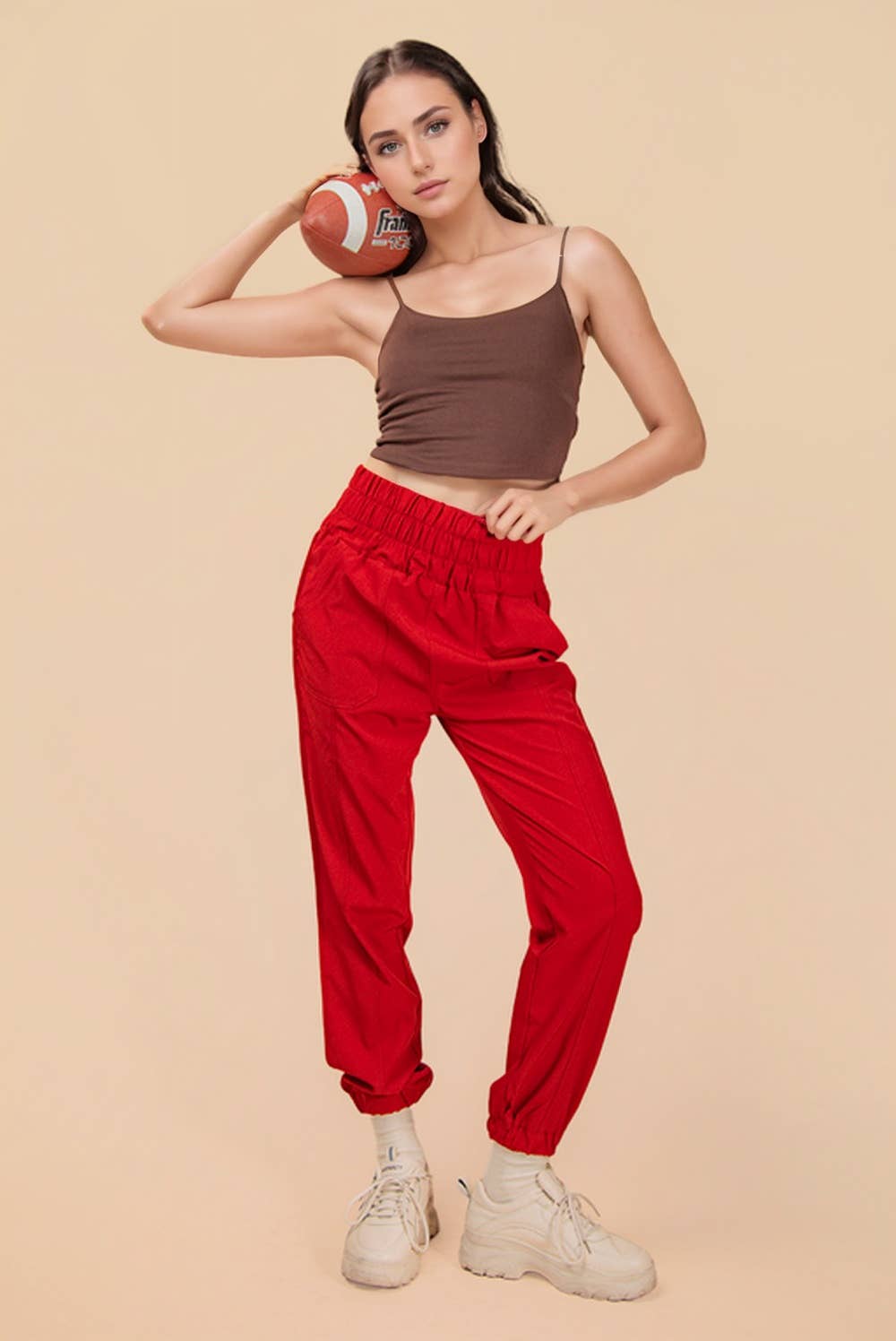 Burnt Orange Everyday High Rise Jogger Pants