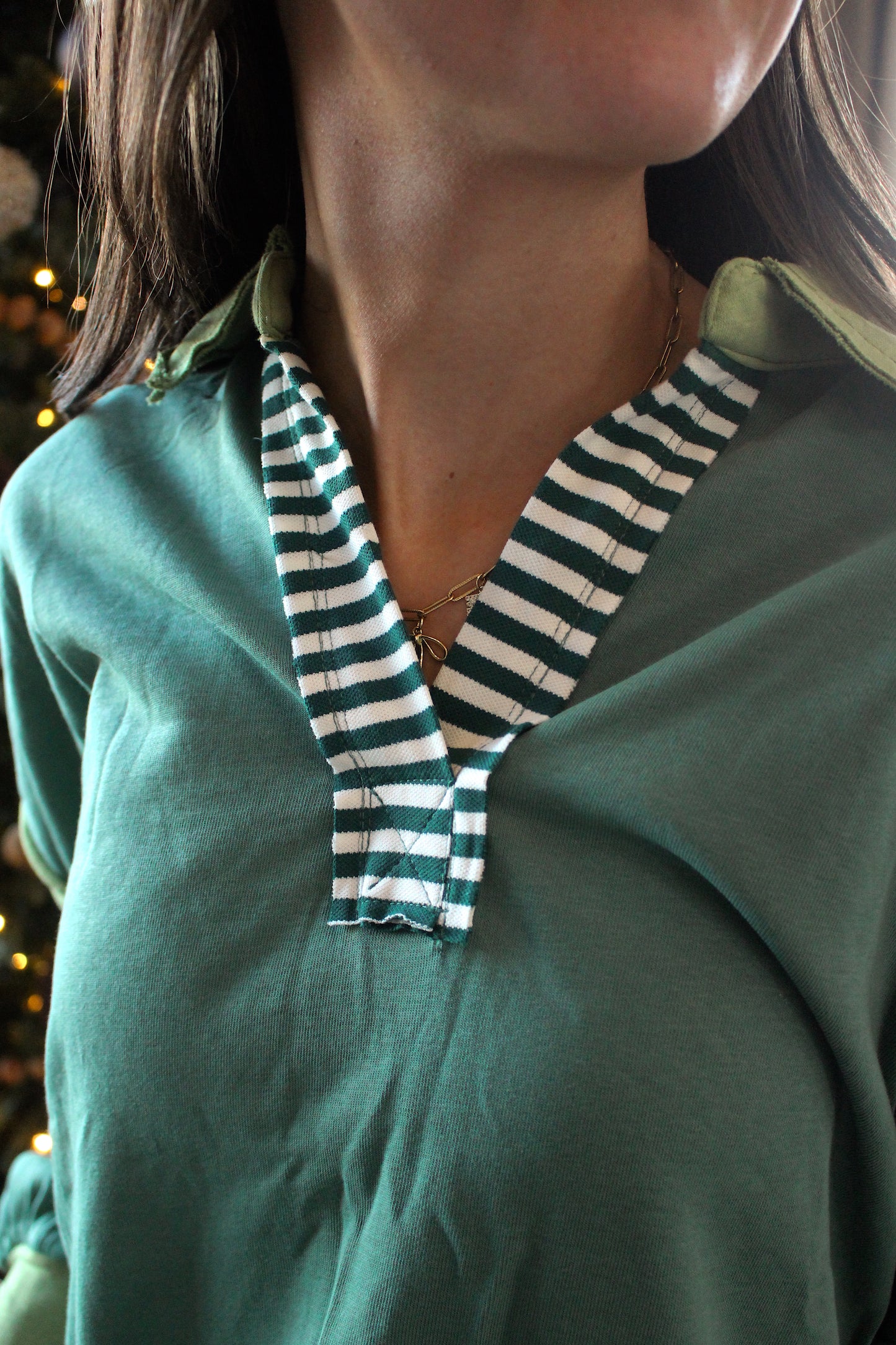 Mixed Striped Sweatshirts Top