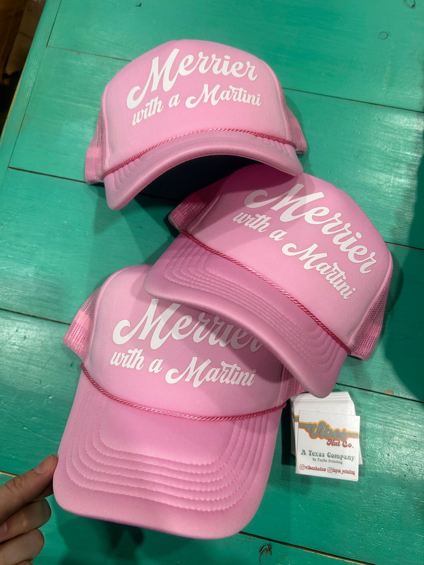 Merrier with a Martini Trucker Hat