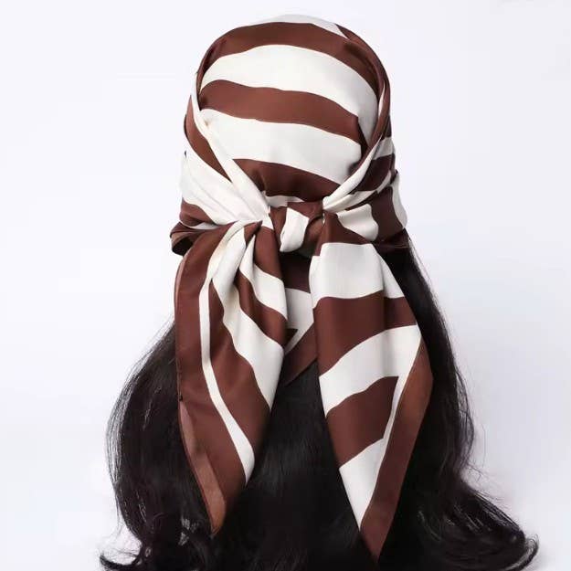 Vintage Zebra Print Bandana Scarf