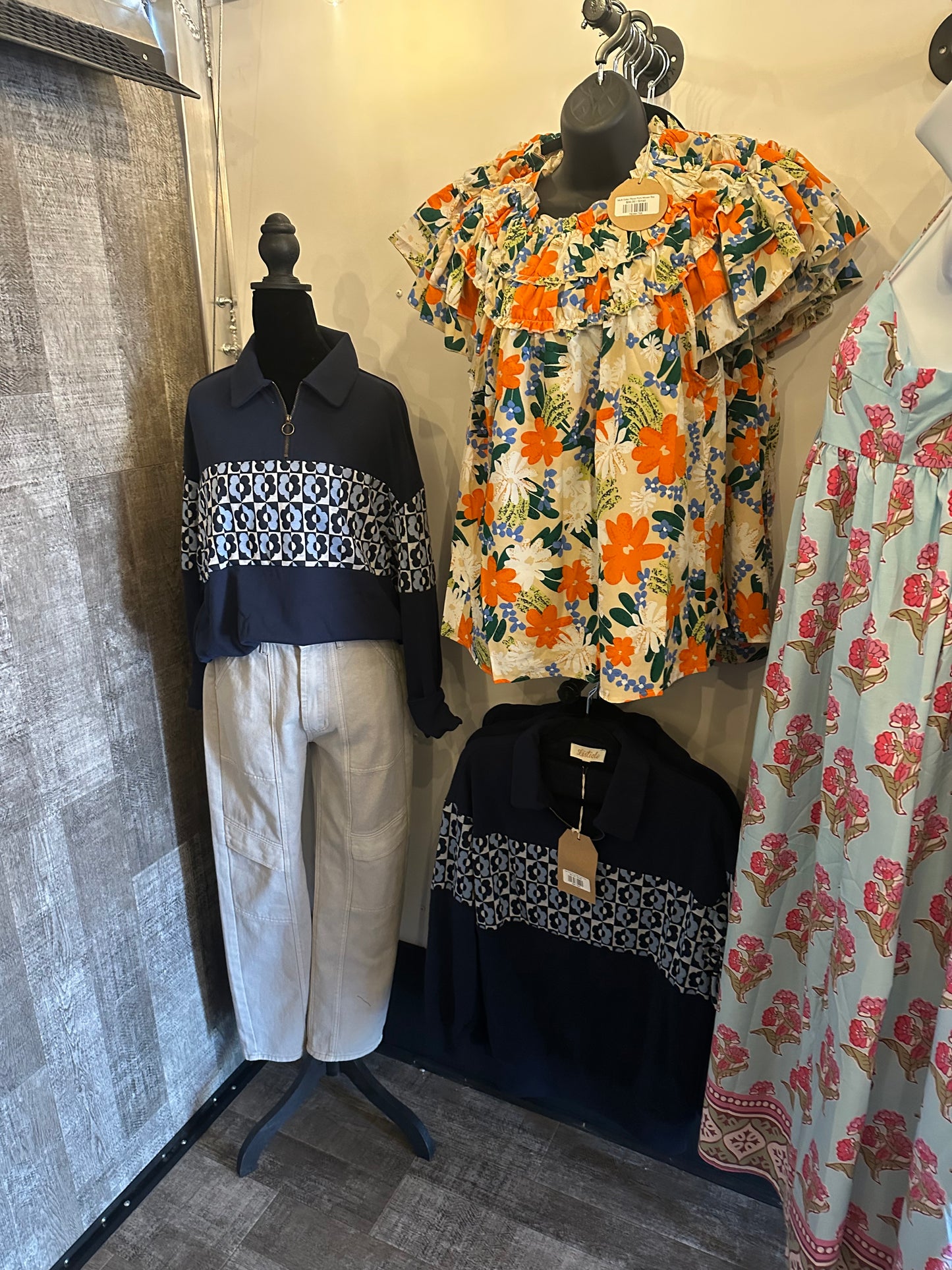 Multi Color Floral Print Woven Top