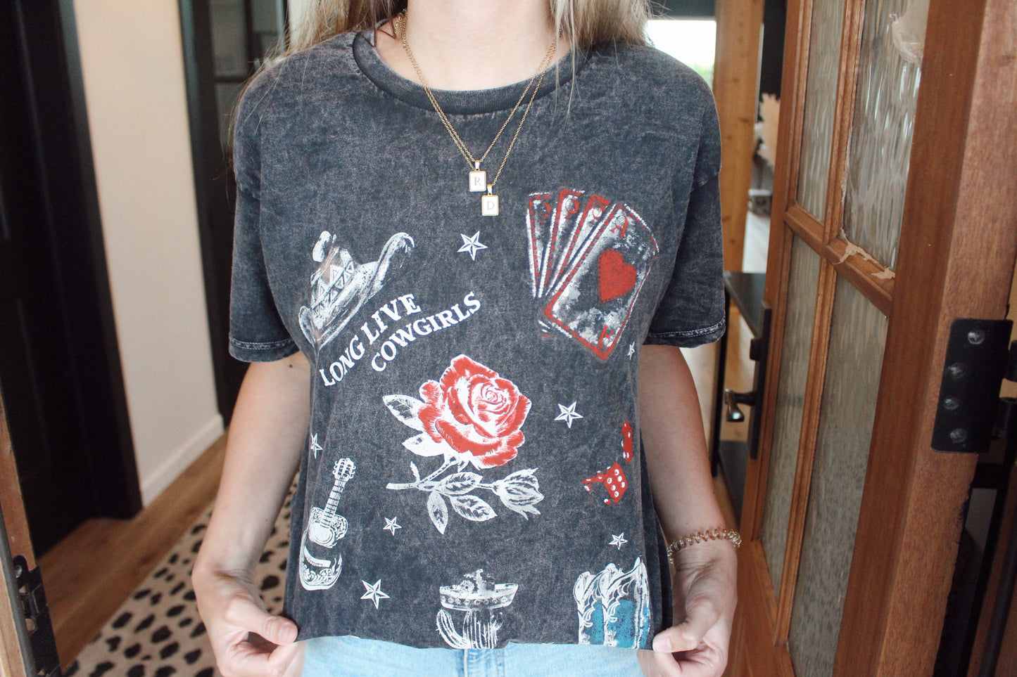 Western Motif Washed Tee