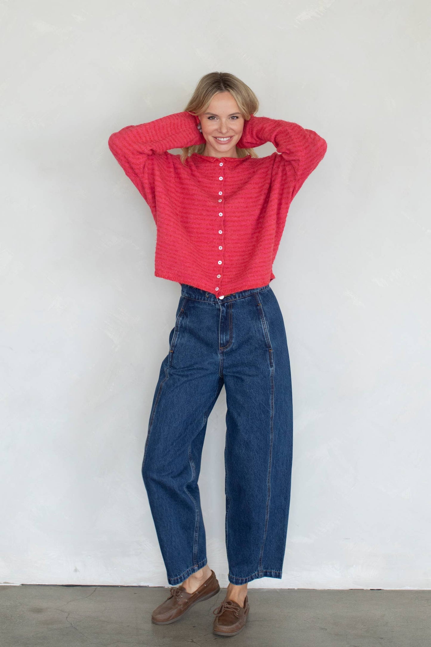 Piper Cardigan - Mini Striped : Brown