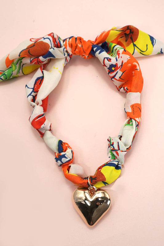 Handmade Scarf Charm Necklace
