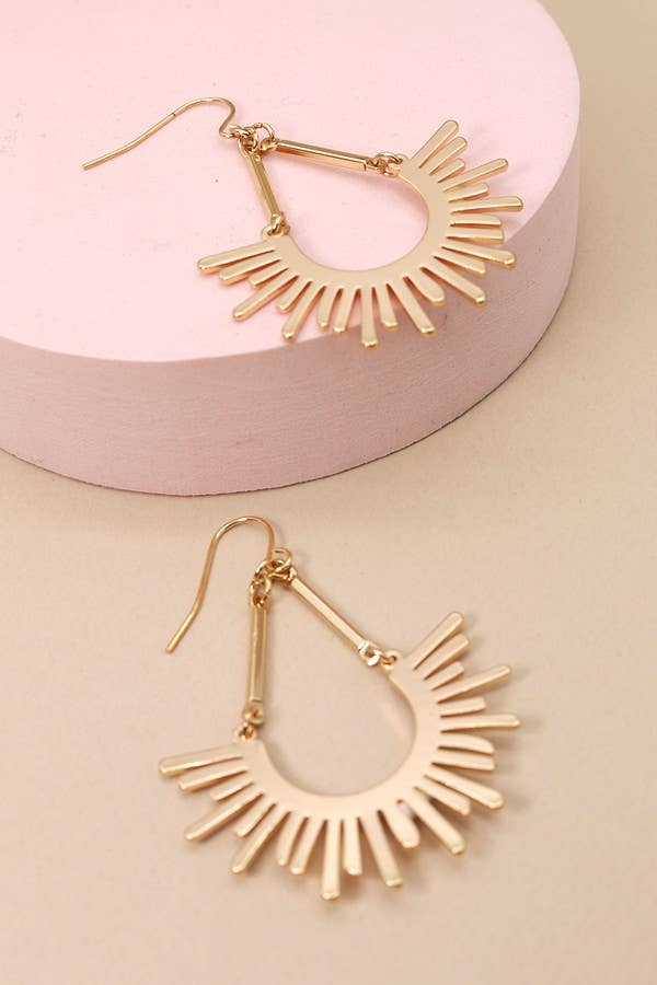 Sunburst Earrings : Gold