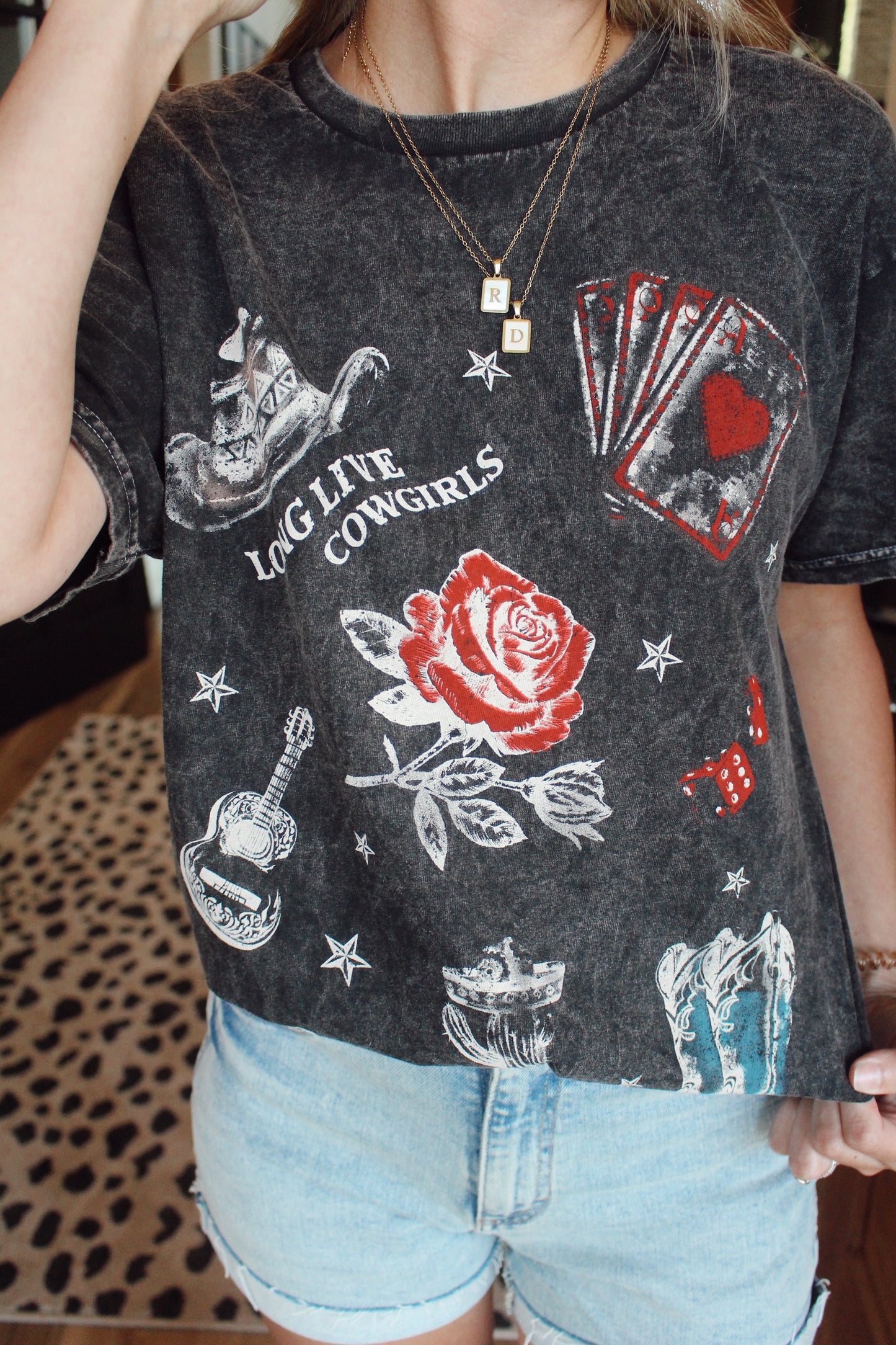Western Motif Washed Tee