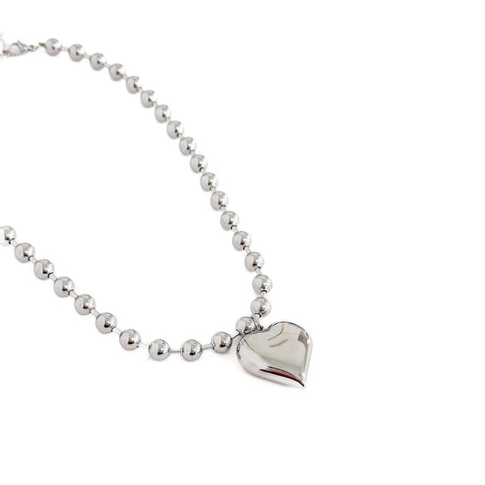 Harmony Heart Necklace -Silver
