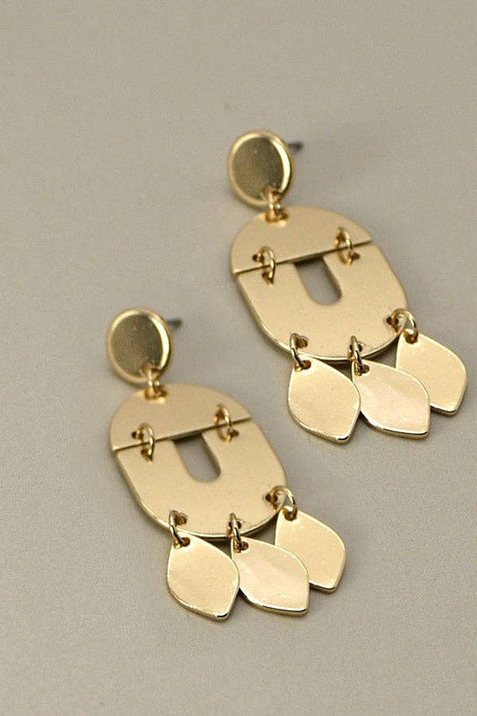 Geo Earrings : Gold