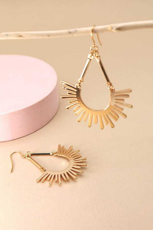 Sunburst Earrings : Gold