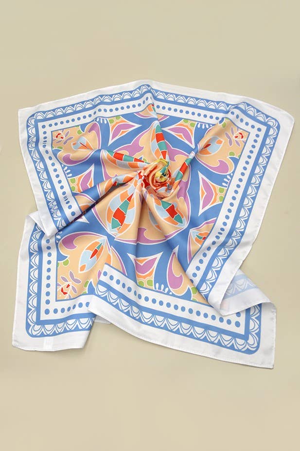 Boho Mosaic Silky Bandana Scarf