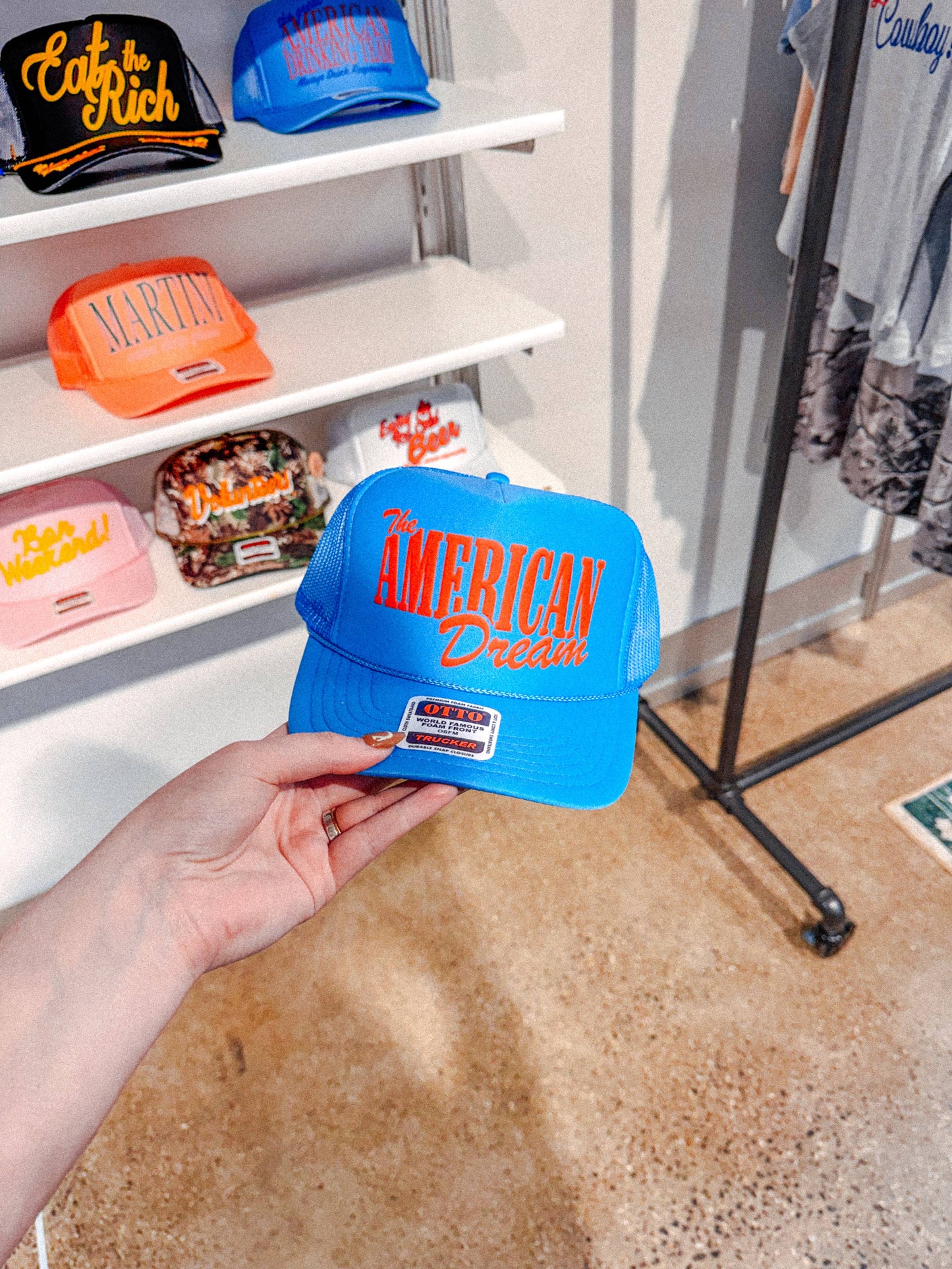 The American Dream, Western Trucker Hat: Cobalt