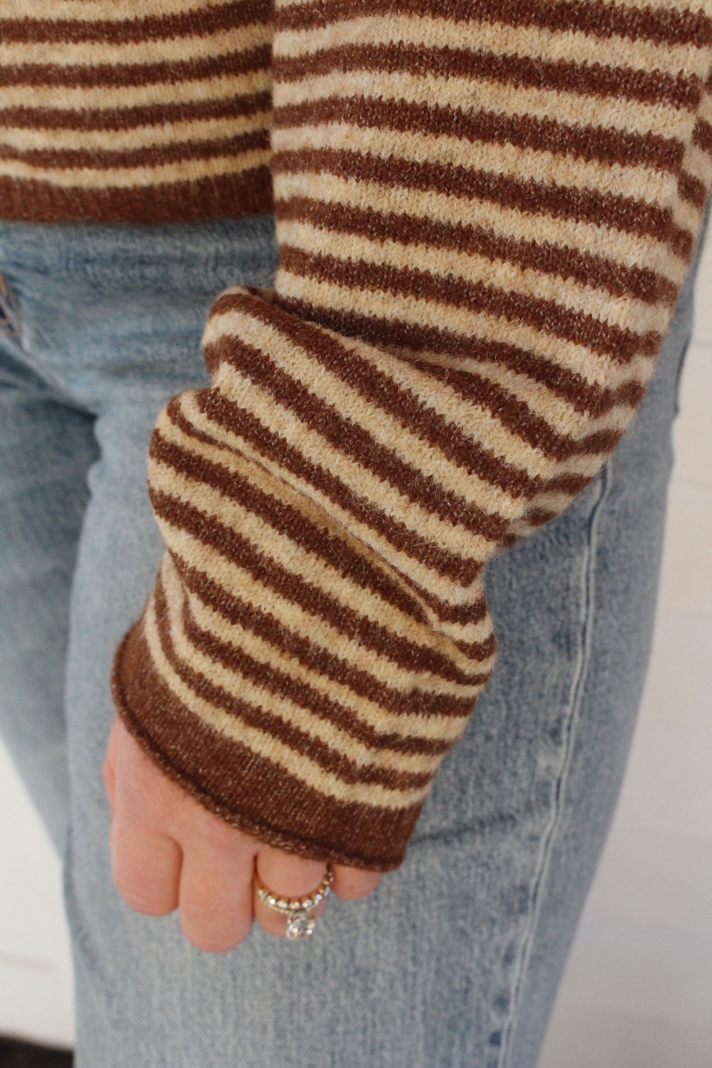 Piper Cardigan - Mini Striped : Brown