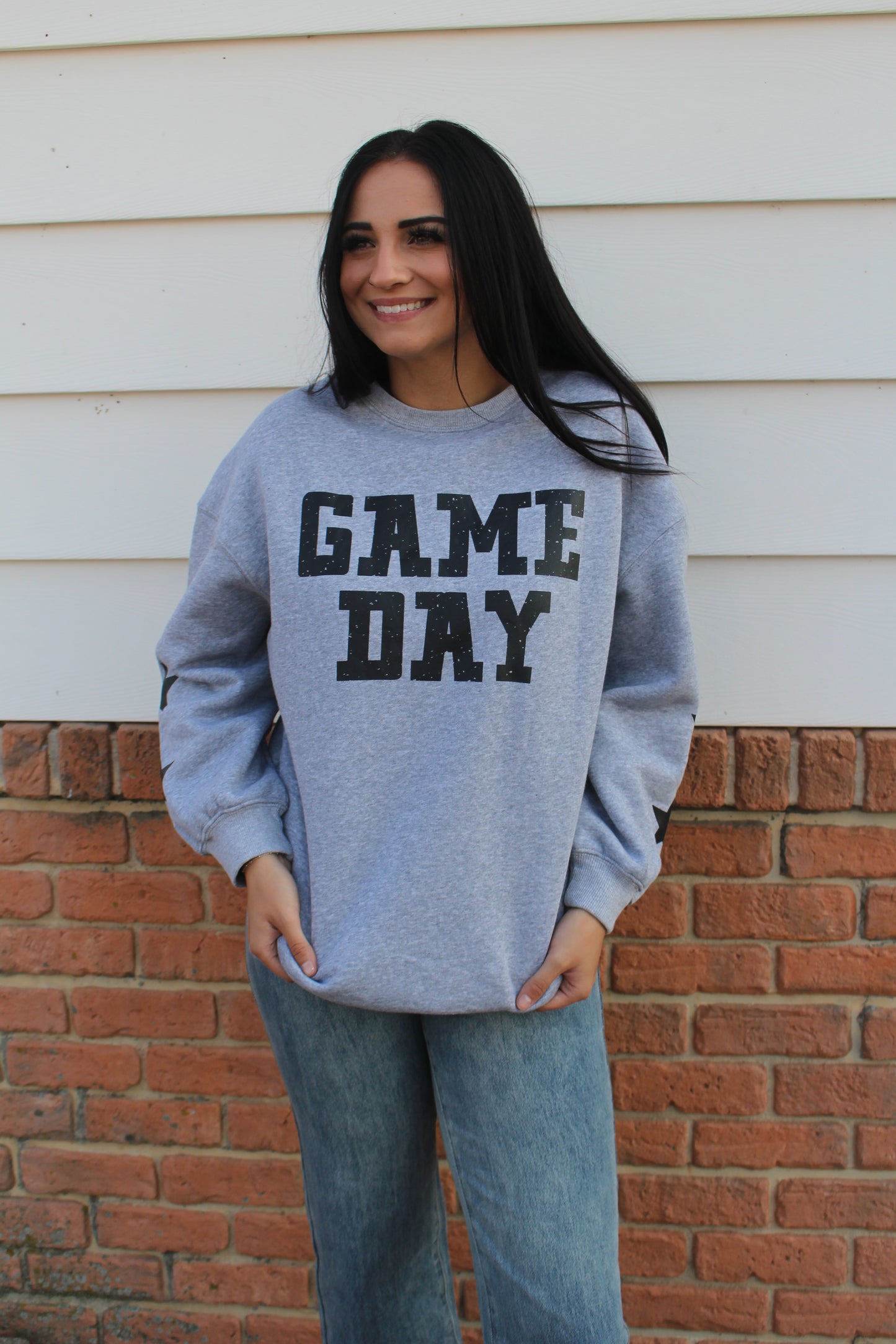 Black Stars Game Day Crewneck (Oversized)