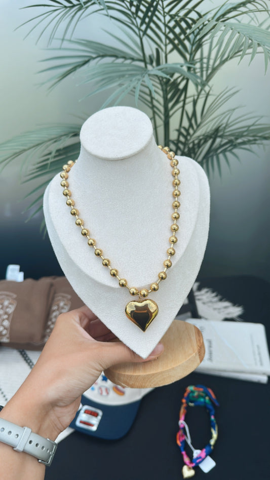 Harmony Heart Necklace : Gold
