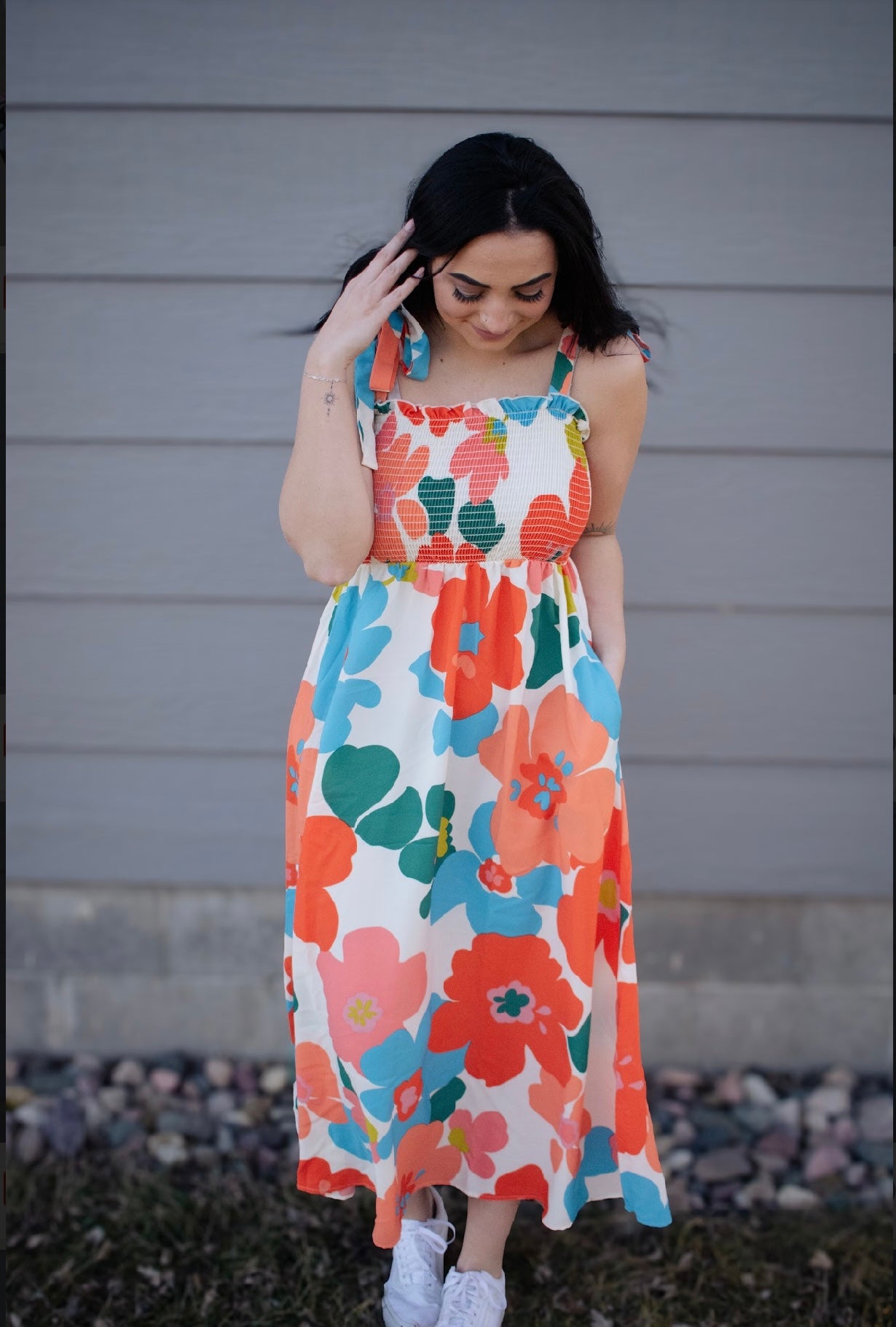 Floral Printed Dress (regular-plus sizes)