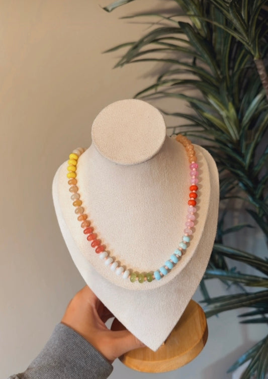 Rainbow Natural Stone Necklace