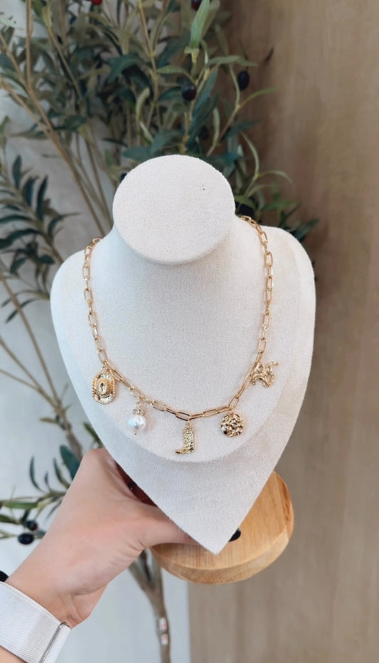 Western Charm Necklace | Gold