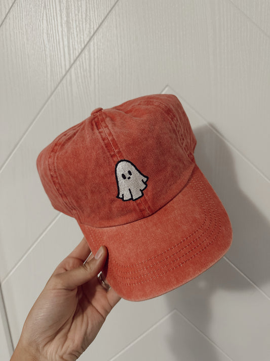 Ghost Embroidery Cotton Baseball Cap