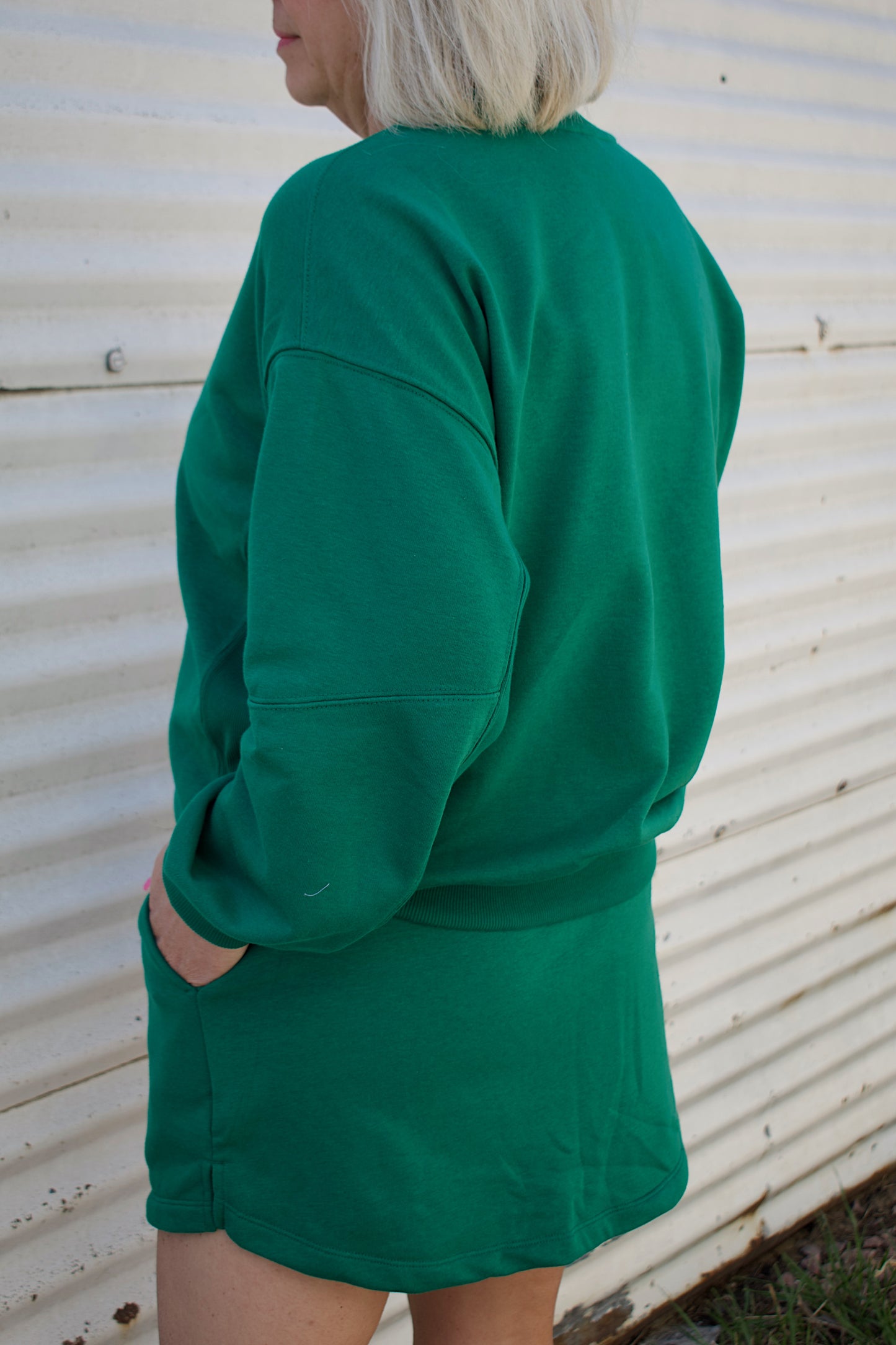 Kia French Terry Skort- Dark Kelly Green