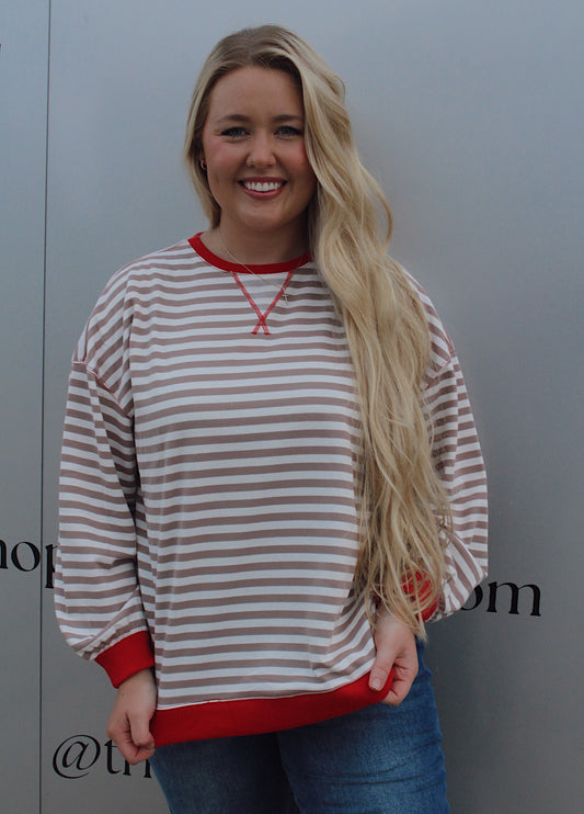 Multi Color Striped Sweatshirt