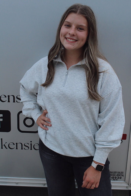 Scuba Half Zip Pullover : Heather Grey