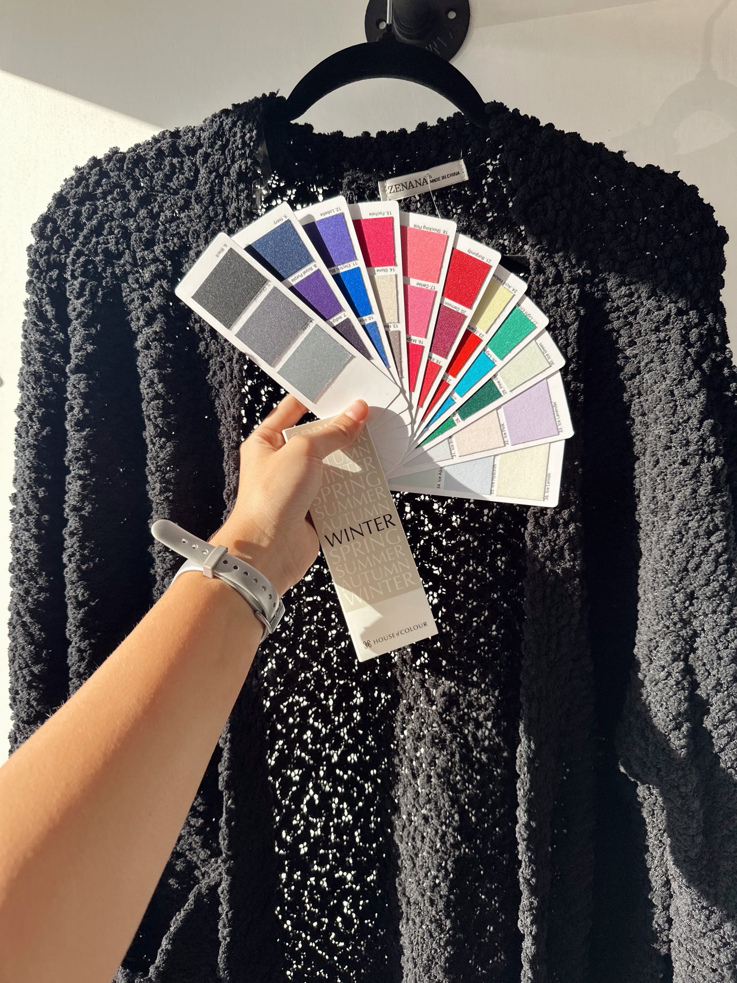 Popcorn Cardigan: Black