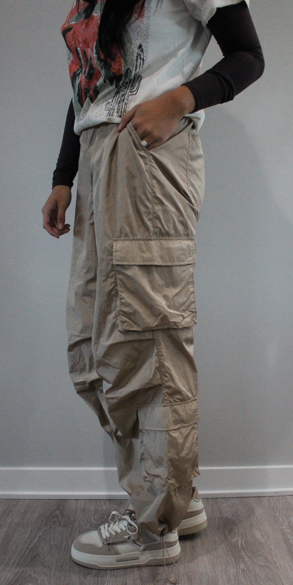 Parachute Cargo Pants (Camel)