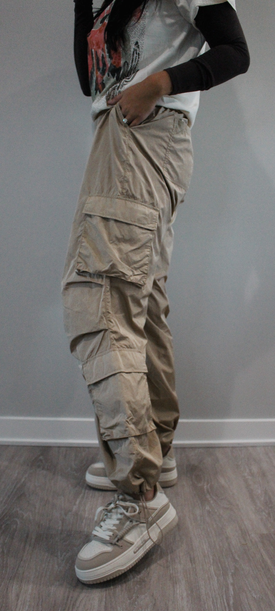 Parachute Cargo Pants (Camel)