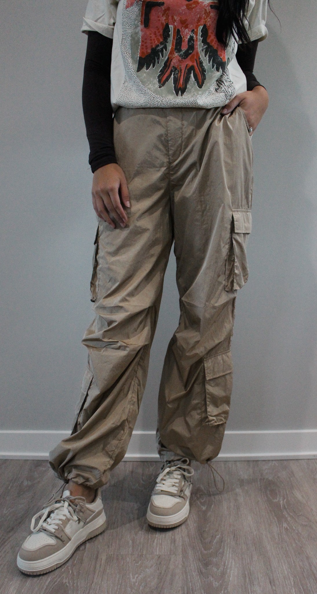 Parachute Cargo Pants (Camel)