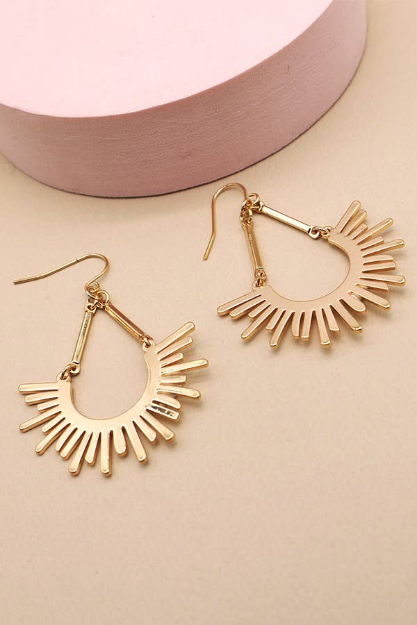 Sunburst Earrings : Gold
