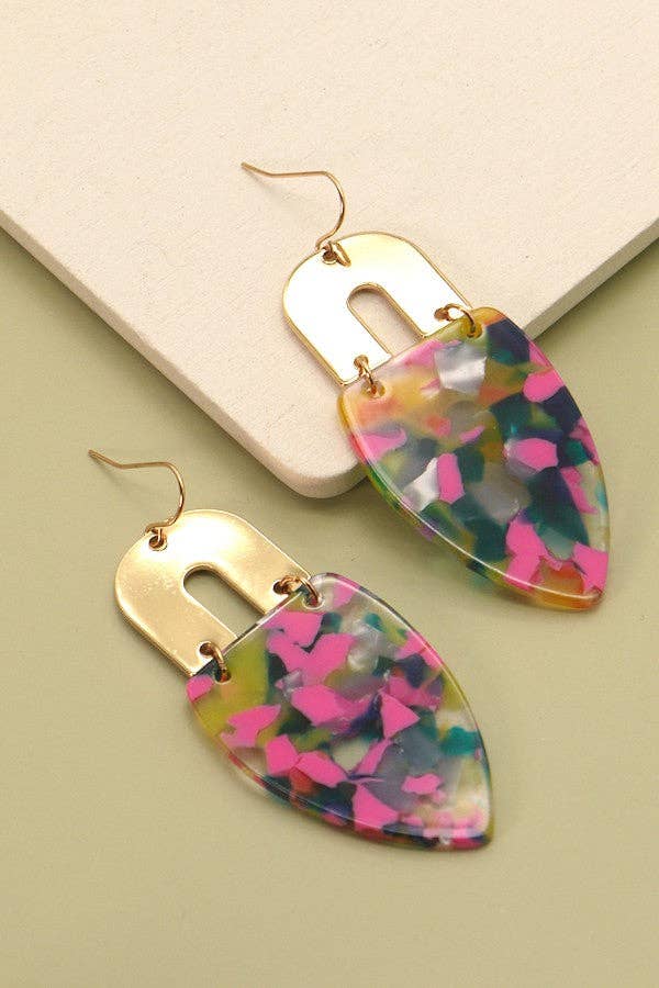 Confetti Acrylic Drop Earrings
