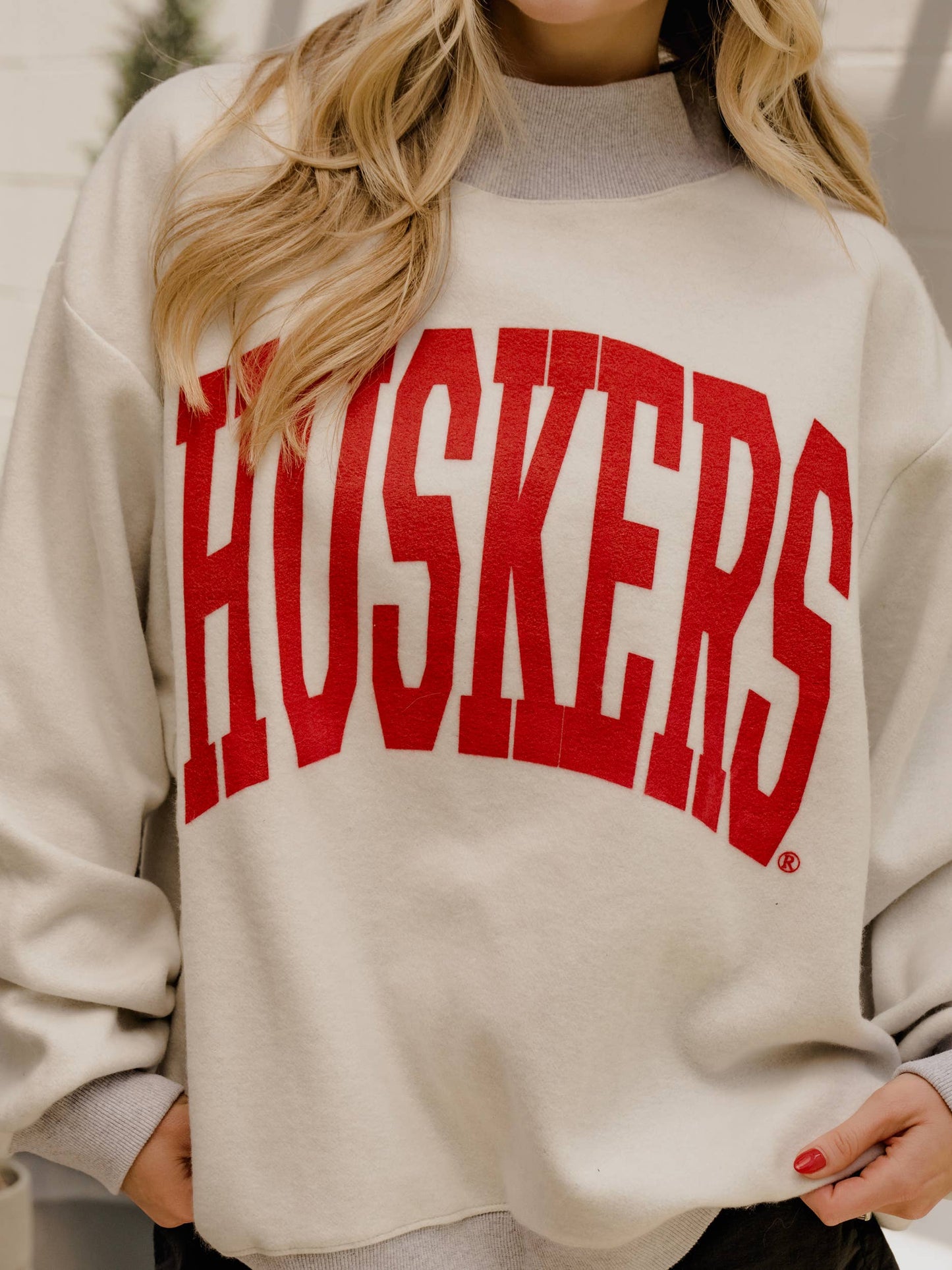 Nebraska Huskers Reversible Mock Neck Sweatshirt