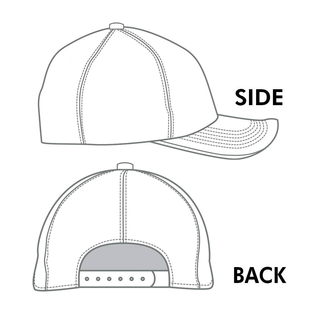 Checkered USA Embroidered Baseball Cap: Black