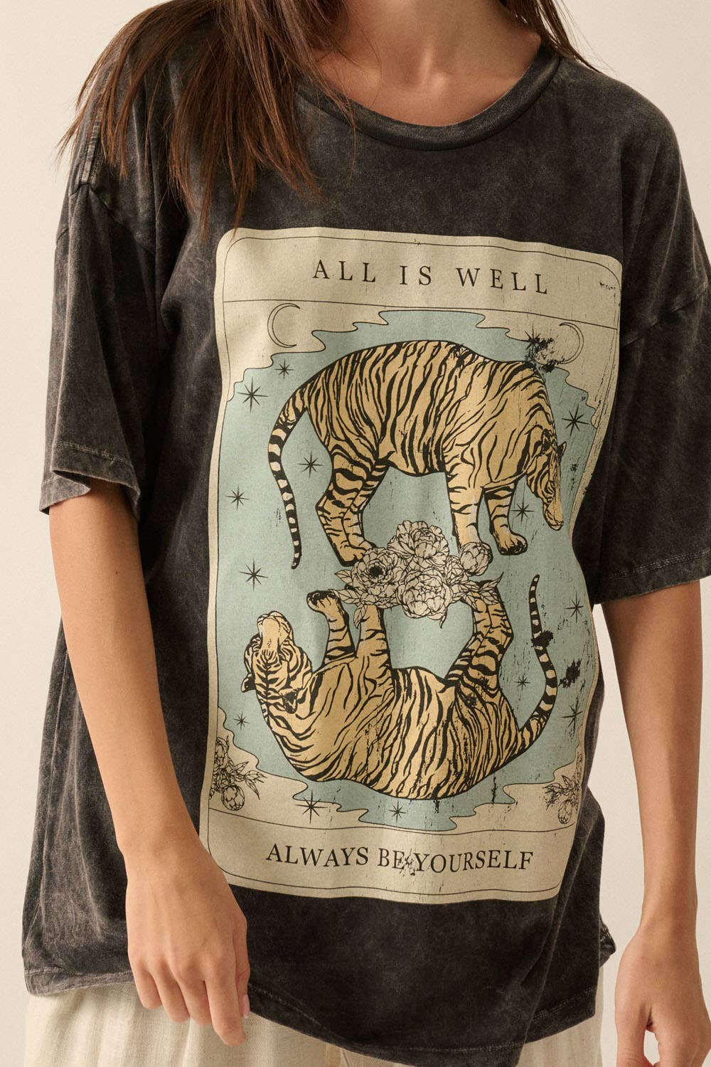 All Is Well Always Be Yourself Tarot Graphic Tee