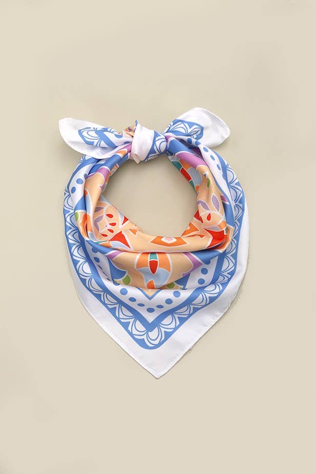 Boho Mosaic Silky Bandana Scarf