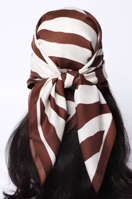 Vintage Zebra Print Bandana Scarf