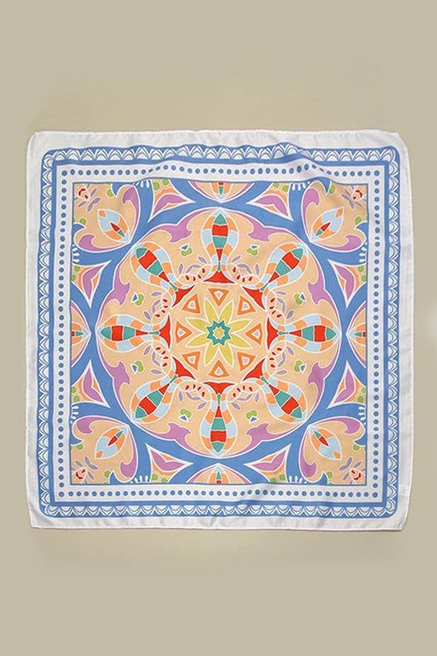 Boho Mosaic Silky Bandana Scarf