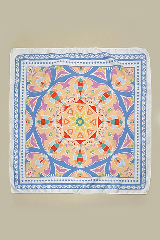 Boho Mosaic Silky Bandana Scarf