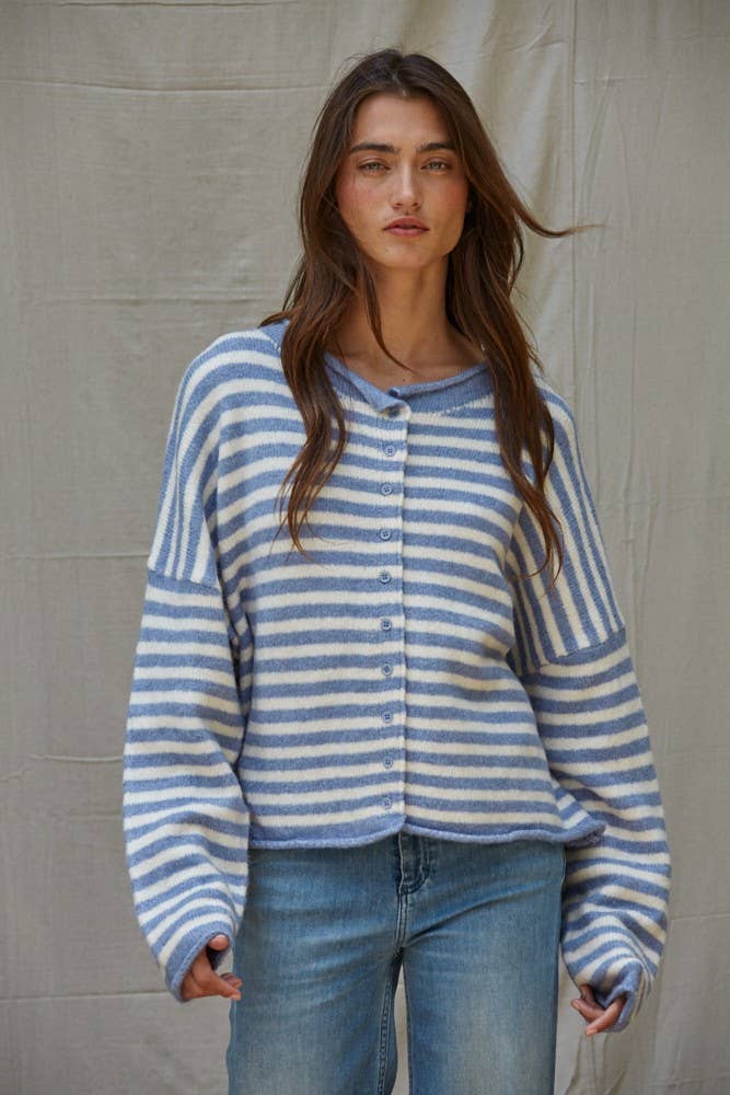 Layla Cardigan: Red Ivory