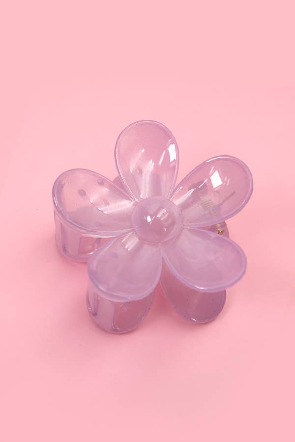 Matte Flower Claw Clip : Peachy Coral