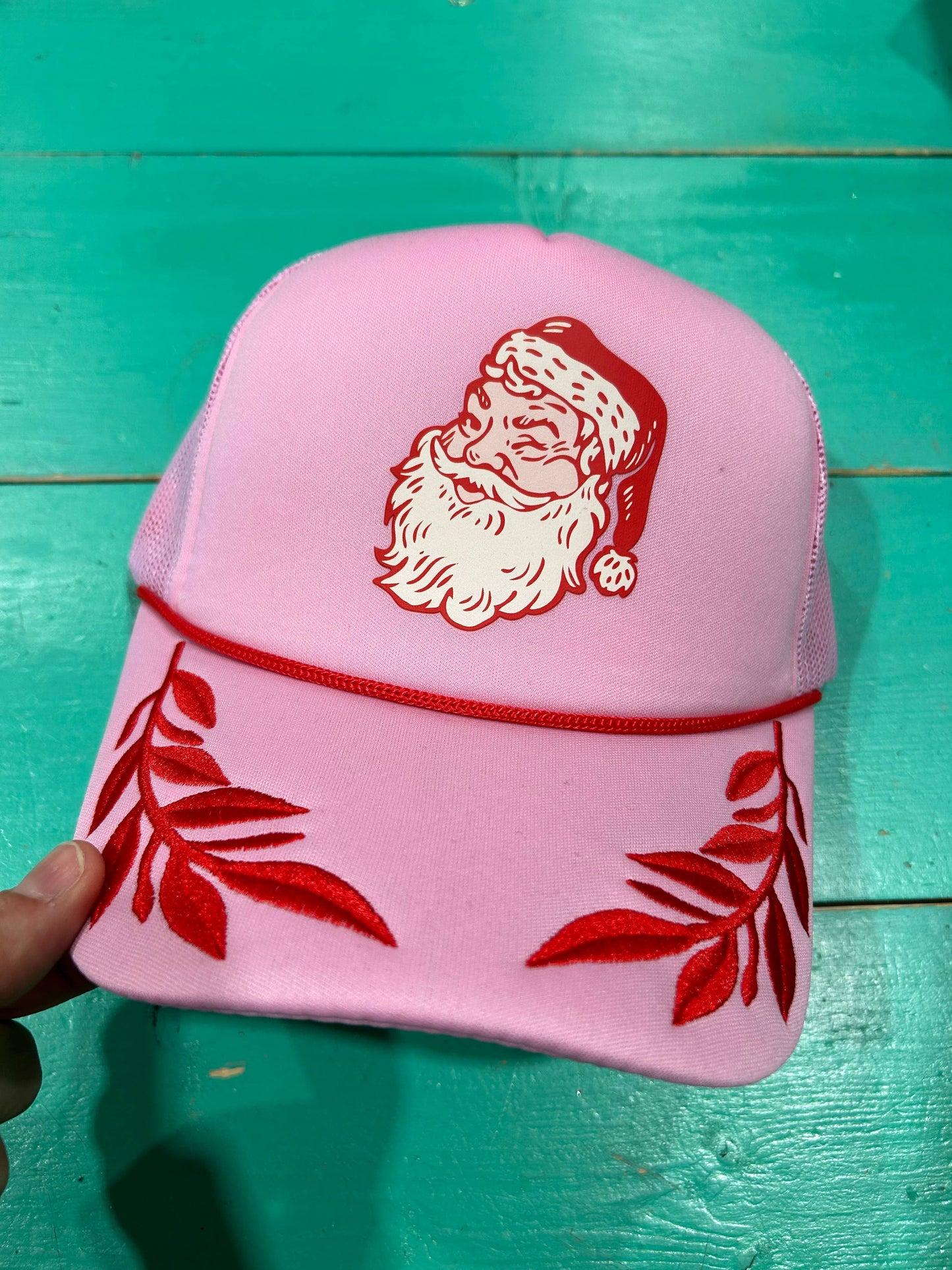 Retro Santa Trucker| Pink