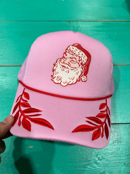 Retro Santa Trucker| Pink