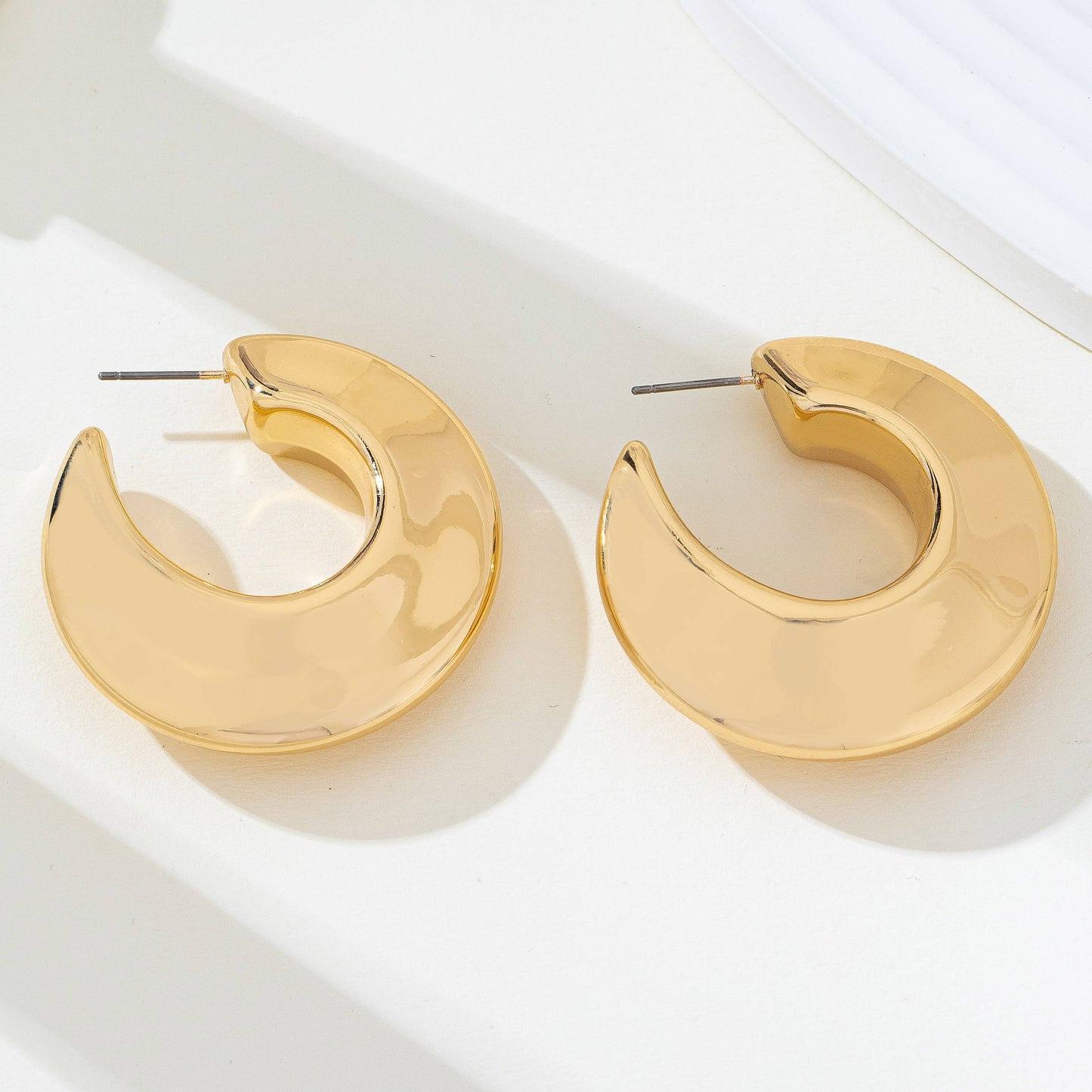 Chunky Bubble Hoop Earrings : Gold