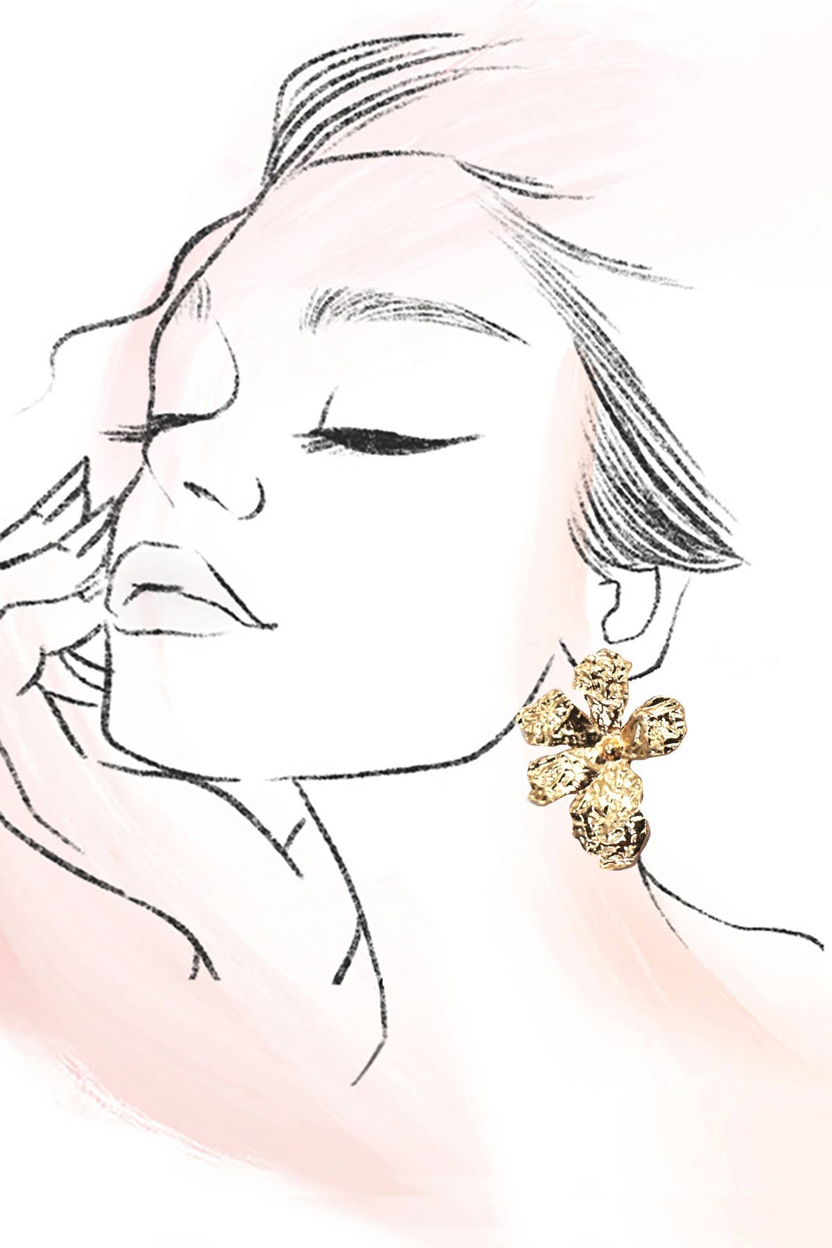 Golden Bloom Statement Earrings