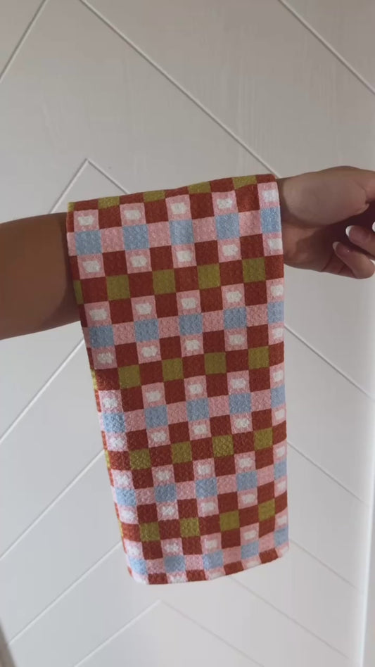 Check Waffle Towel | Microfiber